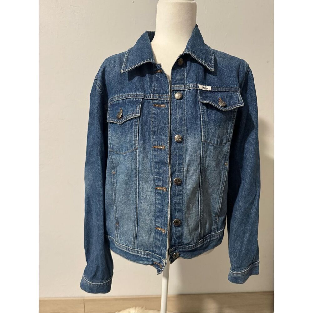 Izod blue denim jean jacket L